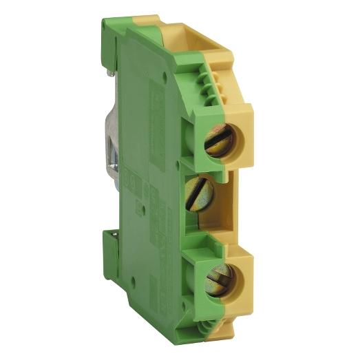 AB1 - bornier - terre de protection - vis 4mm² - vert/jaune