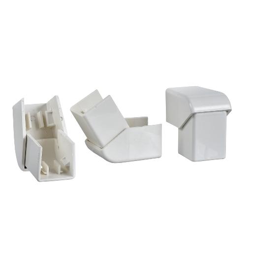 Ultra - adjustable external corner - 25 x 16/25 mm - ABS - white