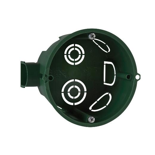 Multifix Modulo - apparatus box - 1module - 8 knock-outs - green - Ø65x4 mm