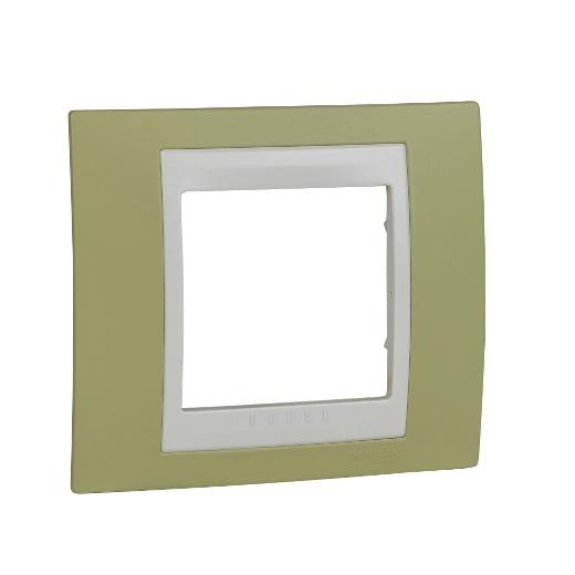 Unica Plus - cover frame - 1 gang - apple green/ivory