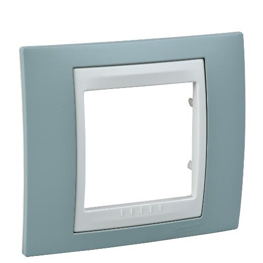 Unica Plus - cover frame - 1 gang - water green/ivory