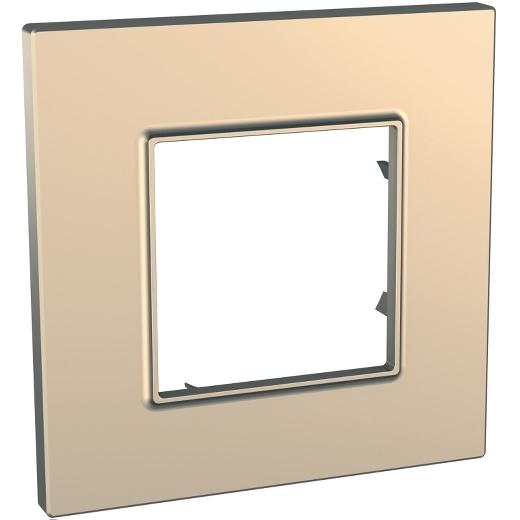 Unica Quadro Metallized - cover frame - 1 gang - copper