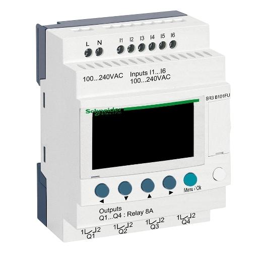Zelio Logic - relais intelligent modul.- 10 E/S - 100..240Vca - horl.- affichage