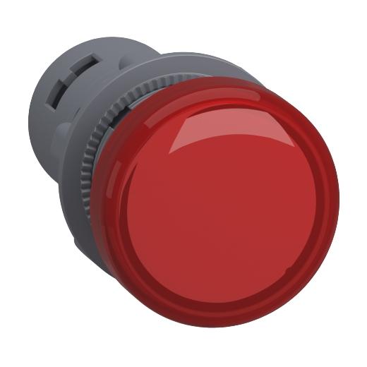 Bouton poussoir lumineux Ø 22 - rouge - integral LED - 220 V AC - bornes à vis